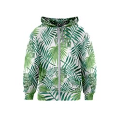 Leaves Background Wallpaper Pattern Kids  Zipper Hoodie by Amaryn4rt