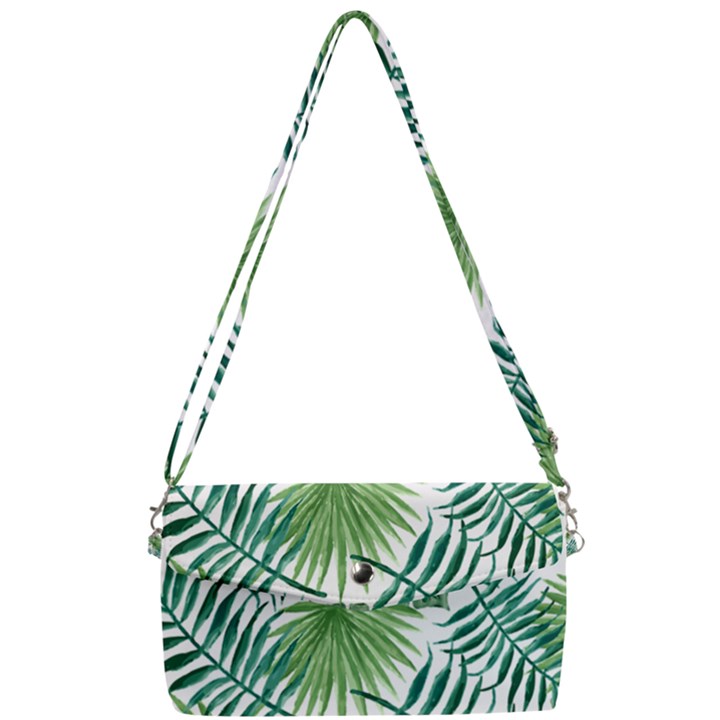 Leaves Background Wallpaper Pattern Removable Strap Clutch Bag