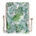 Leaves Background Wallpaper Pattern Drawstring Bag (Large) View1