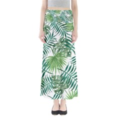 Leaves Background Wallpaper Pattern Full Length Maxi Skirt by Amaryn4rt