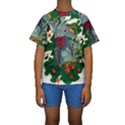 Armor Japan Maple Leaves Samurai Kids  Short Sleeve Swimwear View1