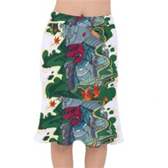 Armor Japan Maple Leaves Samurai Short Mermaid Skirt by Amaryn4rt