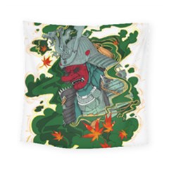 Armor Japan Maple Leaves Samurai Square Tapestry (small) by Amaryn4rt