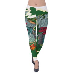 Armor Japan Maple Leaves Samurai Velvet Leggings by Amaryn4rt