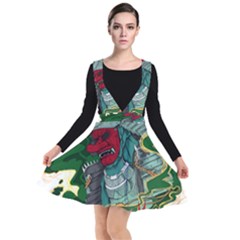 Armor Japan Maple Leaves Samurai Plunge Pinafore Dress by Amaryn4rt