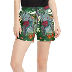 Armor Japan Maple Leaves Samurai Women s Runner Shorts by Amaryn4rt