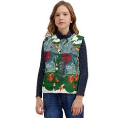 Armor Japan Maple Leaves Samurai Kid s Short Button Up Puffer Vest	 by Amaryn4rt