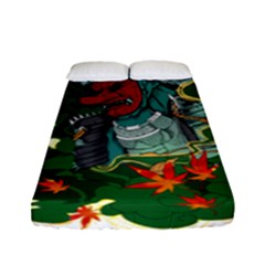 Armor Japan Maple Leaves Samurai Fitted Sheet (full/ Double Size) by Amaryn4rt