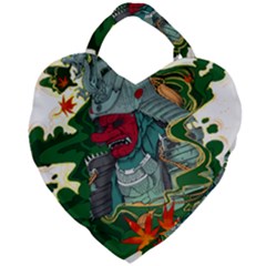 Armor Japan Maple Leaves Samurai Giant Heart Shaped Tote by Amaryn4rt