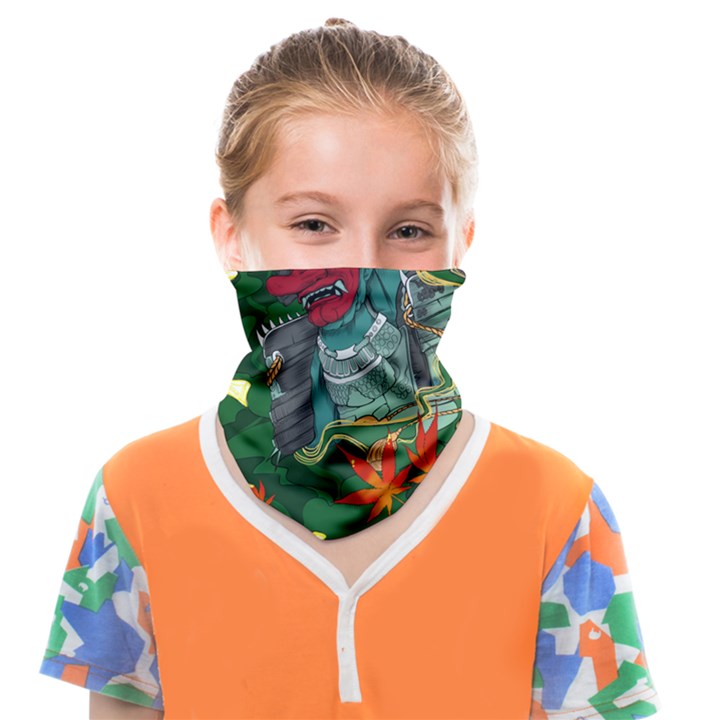 Armor Japan Maple Leaves Samurai Face Covering Bandana (Kids)