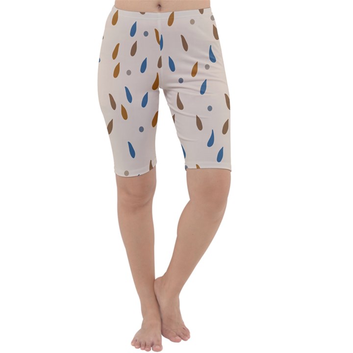 Raindrops Water Drops Pattern Cropped Leggings 