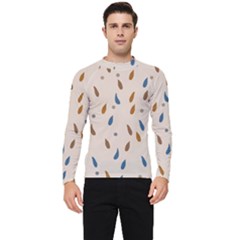 Raindrops Water Drops Pattern Men s Long Sleeve Rash Guard by Amaryn4rt