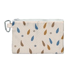 Raindrops Water Drops Pattern Canvas Cosmetic Bag (medium) by Amaryn4rt