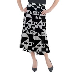 Abstract Art Artistic Artwork Midi Mermaid Skirt by Amaryn4rt