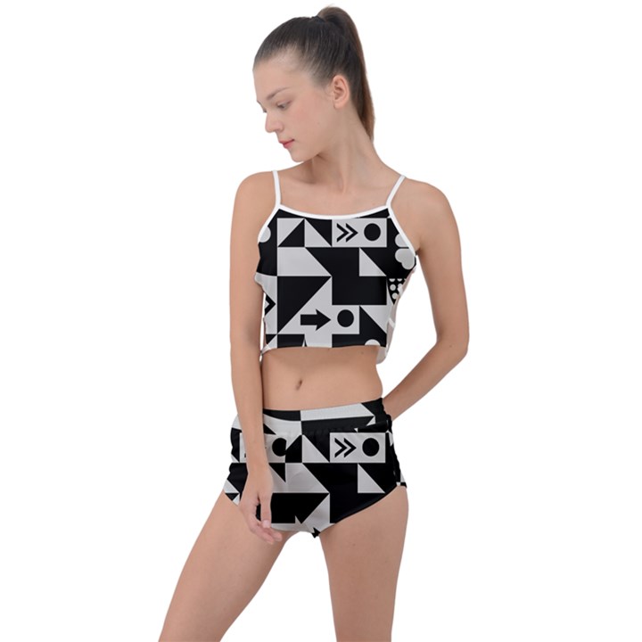 Abstract Art Artistic Artwork Summer Cropped Co-Ord Set