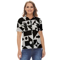 Abstract Art Artistic Artwork Women s Short Sleeve Double Pocket Shirt