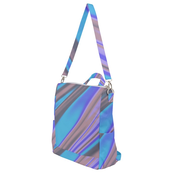 Wave Abstract Texture Design Crossbody Backpack