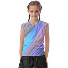 Wave Abstract Texture Design Kids  Raglan Cap Sleeve Tee by Amaryn4rt