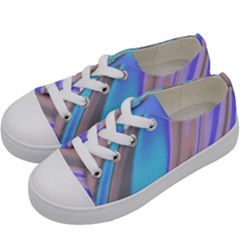 Wave Abstract Texture Design Kids  Low Top Canvas Sneakers by Amaryn4rt