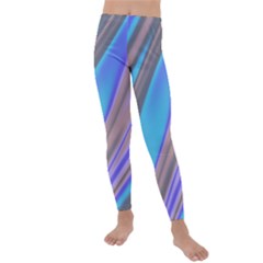 Wave Abstract Texture Design Kids  Lightweight Velour Leggings by Amaryn4rt