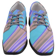 Wave Abstract Texture Design Women Heeled Oxford Shoes by Amaryn4rt