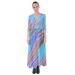 Wave Abstract Texture Design Button Up Maxi Dress by Amaryn4rt