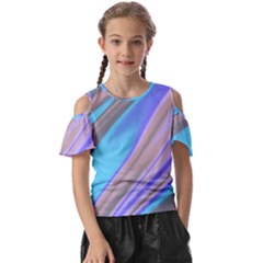 Wave Abstract Texture Design Kids  Butterfly Cutout Tee by Amaryn4rt