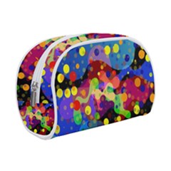 Blobs Dots Abstract Art Waves Make Up Case (small) by Amaryn4rt