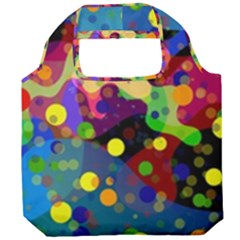 Blobs Dots Abstract Art Waves Foldable Grocery Recycle Bag