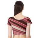 Wave Texture Design Pattern Art Short Sleeve Crop Top View2