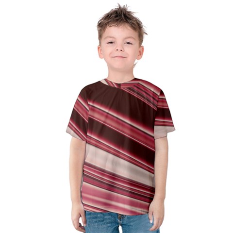 Wave Texture Design Pattern Art Kids  Cotton Tee by Amaryn4rt