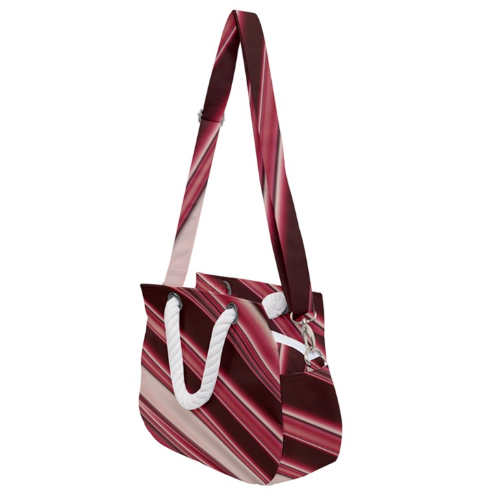 Wave Texture Design Pattern Art Rope Handles Shoulder Strap Bag