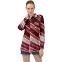 Wave Texture Design Pattern Art Long Sleeve Satin Shirt View1