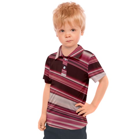 Wave Texture Design Pattern Art Kids  Polo Tee by Amaryn4rt