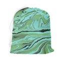 Waves Marbled Abstract Background Drawstring Pouch (2XL) View2