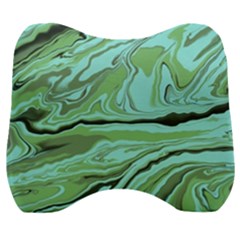 Waves Marbled Abstract Background Velour Head Support Cushion by Amaryn4rt