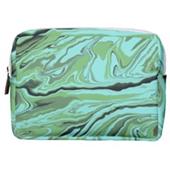 Waves Marbled Abstract Background Make Up Pouch (medium) by Amaryn4rt