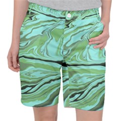 Waves Marbled Abstract Background Pocket Shorts by Amaryn4rt