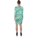 Waves Marbled Abstract Background Asymmetric Cut-Out Shift Dress View2