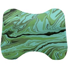 Waves Marbled Abstract Background Head Support Cushion by Amaryn4rt