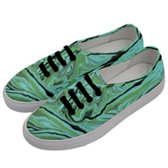 Waves Marbled Abstract Background Men s Classic Low Top Sneakers by Amaryn4rt