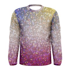 Glitter Particles Pattern Abstract Men s Long Sleeve Tee by Amaryn4rt