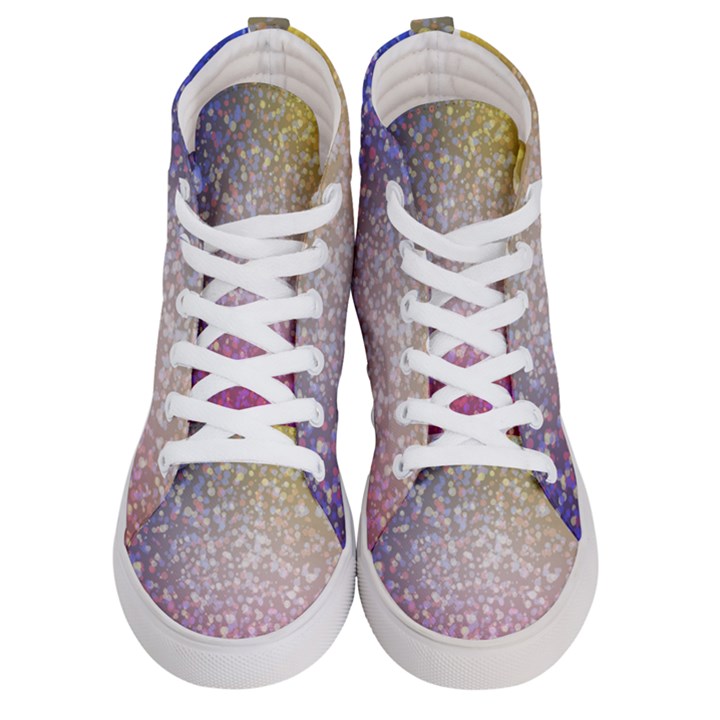 Glitter Particles Pattern Abstract Men s Hi-Top Skate Sneakers