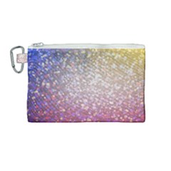 Glitter Particles Pattern Abstract Canvas Cosmetic Bag (medium) by Amaryn4rt