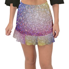 Glitter Particles Pattern Abstract Fishtail Mini Chiffon Skirt by Amaryn4rt