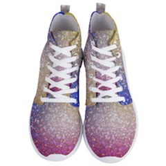 Glitter Particles Pattern Abstract Men s Lightweight High Top Sneakers by Amaryn4rt