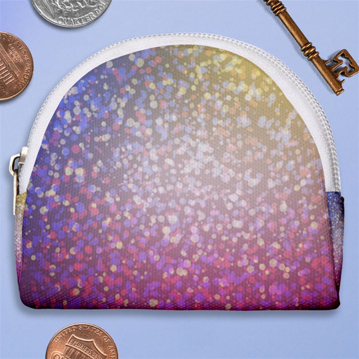 Glitter Particles Pattern Abstract Horseshoe Style Canvas Pouch