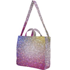 Glitter Particles Pattern Abstract Square Shoulder Tote Bag by Amaryn4rt