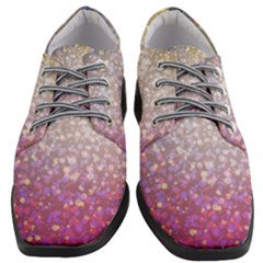 Glitter Particles Pattern Abstract Women Heeled Oxford Shoes by Amaryn4rt