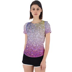 Glitter Particles Pattern Abstract Back Cut Out Sport Tee by Amaryn4rt